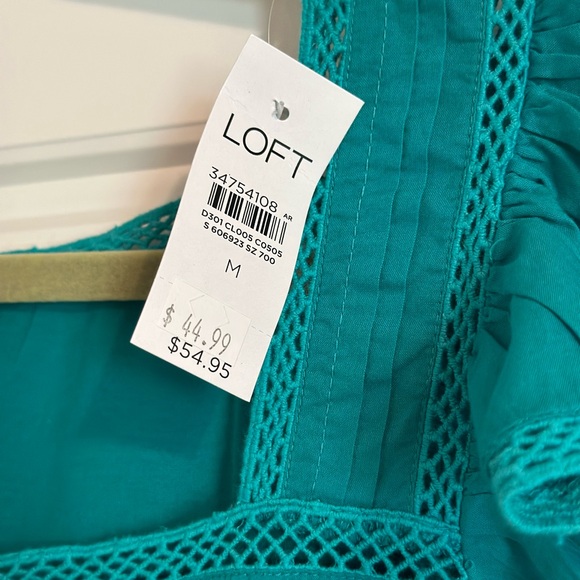 LOFT Square Neck Ruffle Sleeve Top - Picture 5 of 6